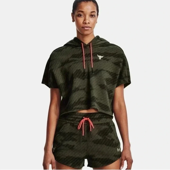 Under Armour Project Rock Fleece Lined Hoodie Sweatshirt Size Large NWT - Picture 9 of 9